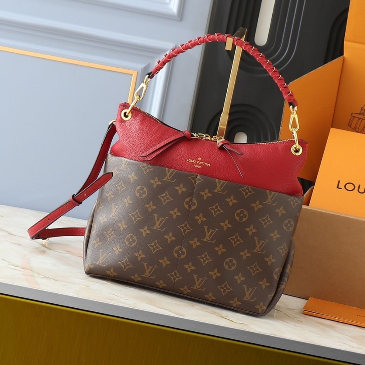 Louis Vuitton Melie Monogram Brown Red 33cm - Image 2