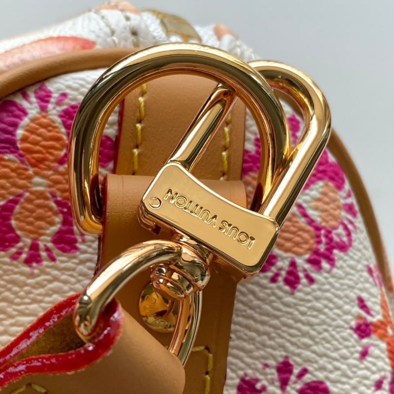 Prestige Edition – Louis Vuitton Speedy Bandouliere 25 Monogram Tiles Orange 25cm - Image 7