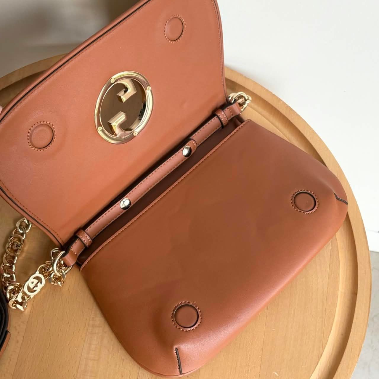 Gucci Blondie Chain Shoulder Flap Bag Blondie Cognac 28cm - Image 6
