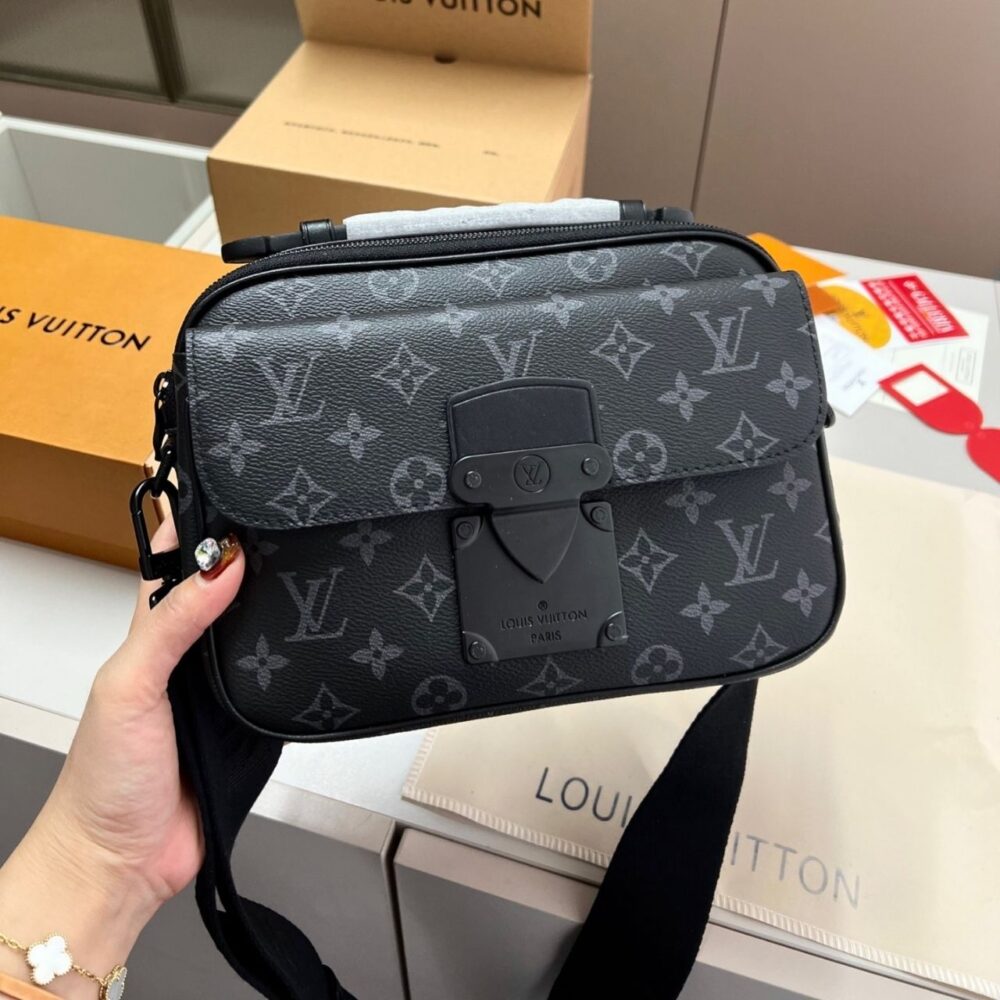 Alternative view of Louis Vuitton S Lock Messenger Monogram Eclipse 25cm