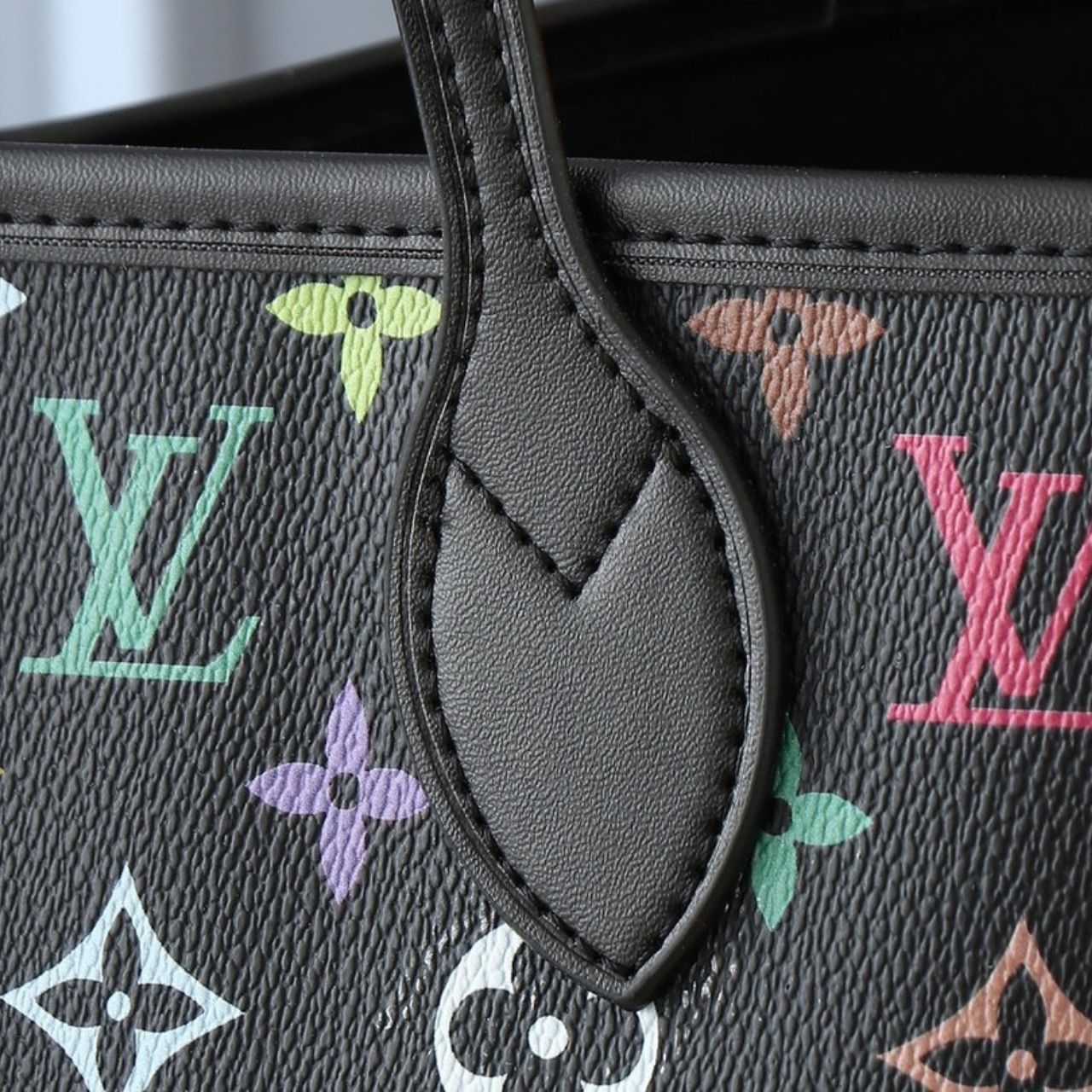 Louis Vuitton x Takashi Murakami Neverfull MM Multicolor Black 31cm - Image 8