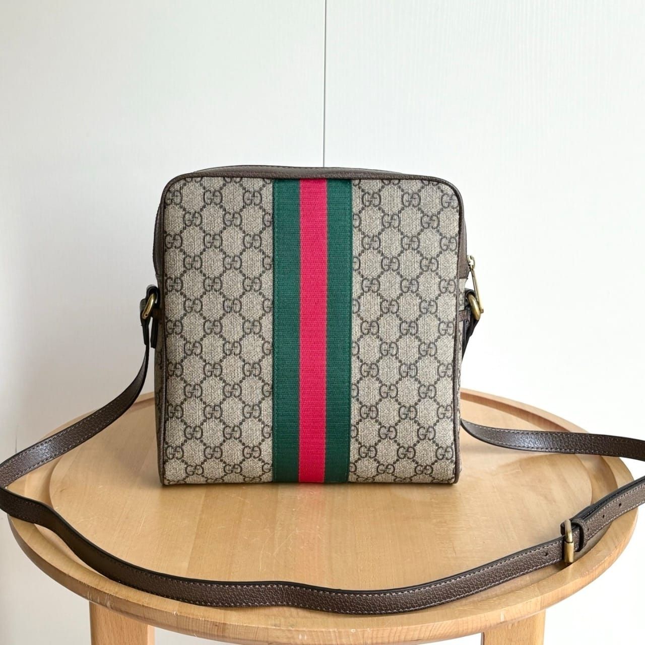 Gucci Ophidia Small Messenger bag Beige Ebony GG Supreme Canvas 24cm 547926 96IWT 8745 - Image 6