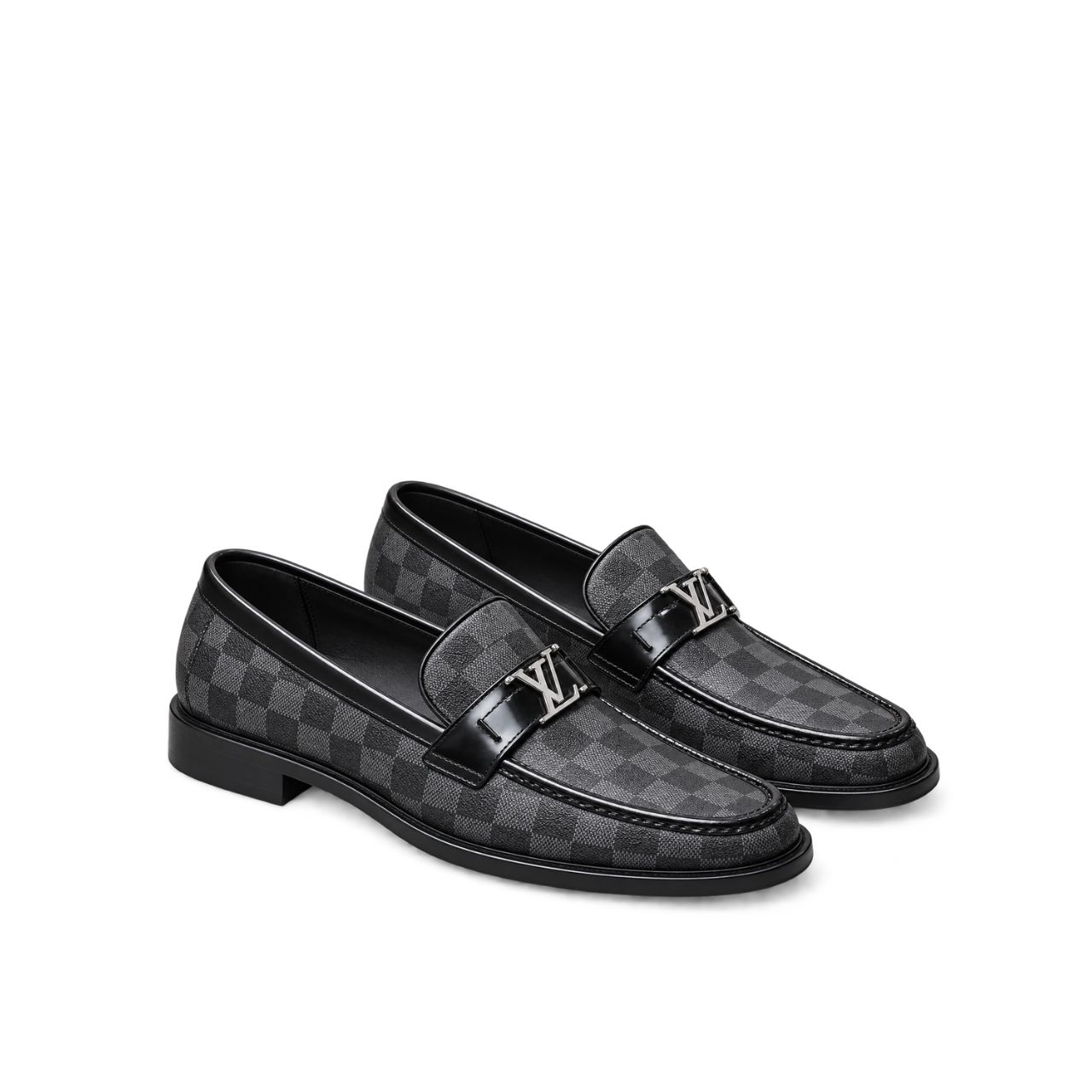 Louis Vuitton LV Initials Loafers Damier Graphite Black