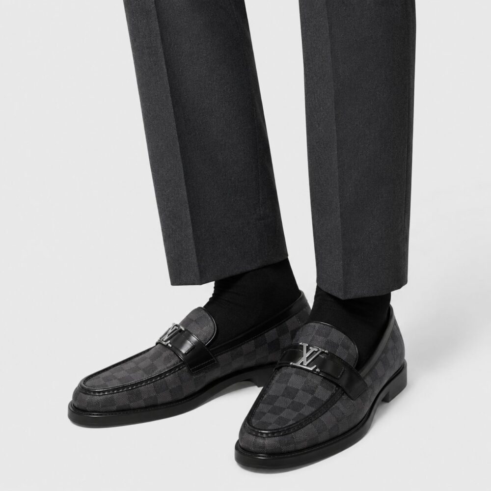 Alternative view of Louis Vuitton LV Initials Loafers Damier Graphite Black