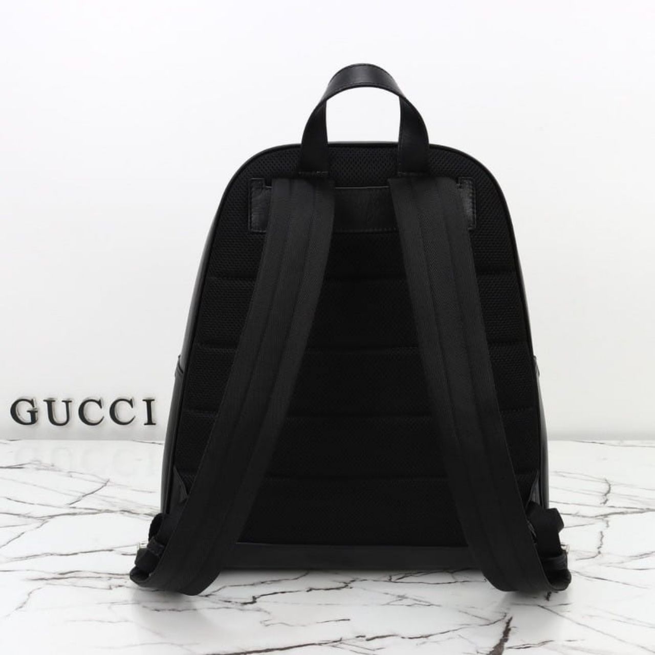 Prestige Edition - Gucci Web Trademark Large Backpack Black 36.5cm 866981 AAGIG 1057 - Image 5