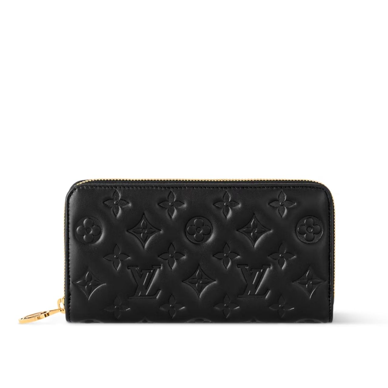 Louis Vuitton Zippy Wallet Monogram Embossed Black 19.5cm M81510
